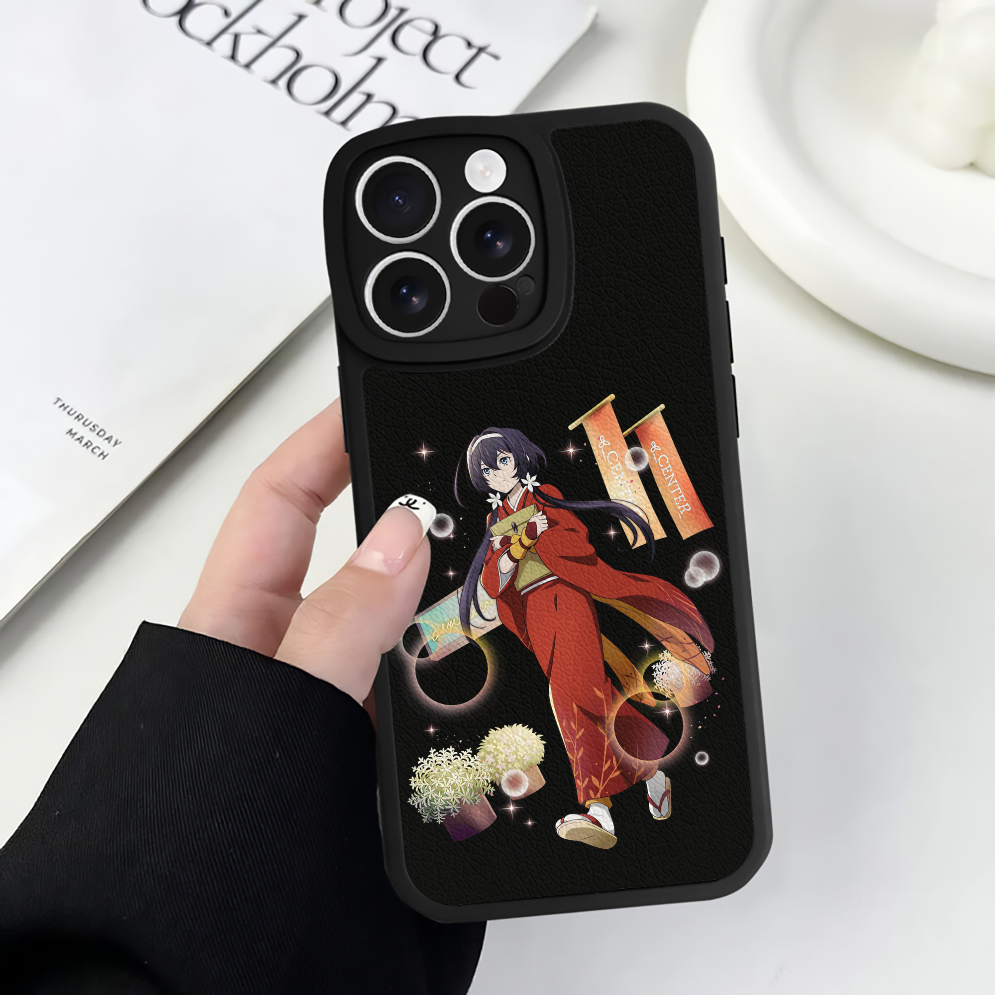 （画像用） 文豪ストレイドッグス Bungo Stray Dogs 【iPhone 16シリーズ対応】シリコンスマホケース（レザー調） 材質：シリコン